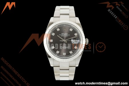 Rolex - Datejust 126334 41mm Oys Flt 904L SS/SS Gray/Dia ARF DD3235