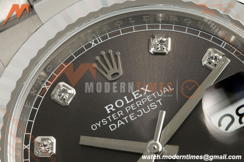 Rolex - Datejust 126334 41mm Oys Flt 904L SS/SS Gray/Dia ARF DD3235
