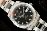 Rolex - Datejust 126334 41mm Oys Flt 904L SS/SS Blk/Dia ARF DD3235 | 롤렉스 데이저스트 126334, 41mm, 오이스터 브레이슬릿, 플루티드 베젤, 904L 스테인리스 스틸 케이스/브레이슬릿, 블랙 다이얼, 다이아몬드 인덱스, ARF, DD3235 무브먼트