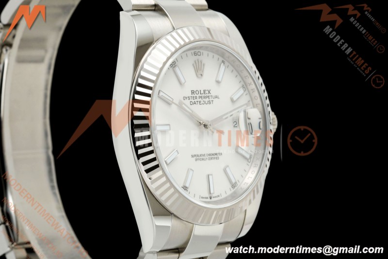 Rolex - Datejust 126334 41mm Oys Flt 904L SS/SS Wht/Stk ARF DD3235
