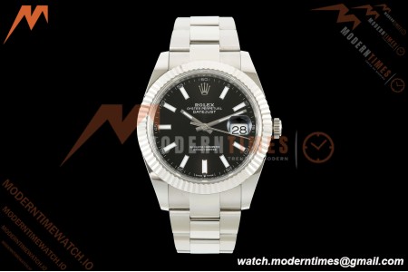 Rolex - Datejust 126334 41mm Oys Flt 904L SS/SS Blk/Stk ARF DD3235 | 롤렉스 데이저스트 126334, 41mm, 오이스터 브레이슬릿, 플루티드 베젤, 904L 스테인리스 스틸 케이스/브레이슬릿, 블랙 다이얼, 스틱 인덱스, ARF, DD3235 무브먼트