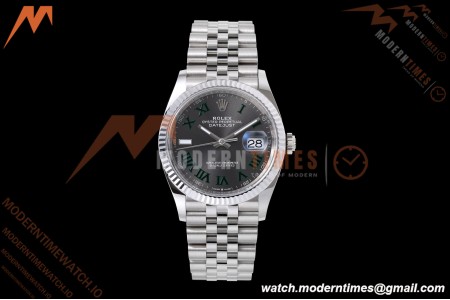 Rolex - Datejust 126234 36mm Wimbledon Jub Flt 904L SS/SS Grey/Rmn VF DD3235