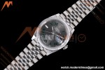 Rolex - Datejust 126234 36mm Wimbledon Jub Flt 904L SS/SS Grey/Rmn VSF VS3235 | 롤렉스 데이트저스트 36 Ref.126234 “윔블던” 36mm, 쥬빌리 브레이슬릿, 플루티드 베젤, 904L 스테인리스 스틸, 그레이 다이얼 로마 숫자 인덱스, VF, DD3235 무브먼트