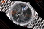 Rolex - Datejust 126234 36mm Wimbledon Jub Flt 904L SS/SS Grey/Rmn VSF VS3235 | 롤렉스 데이트저스트 36 Ref.126234 “윔블던” 36mm, 쥬빌리 브레이슬릿, 플루티드 베젤, 904L 스테인리스 스틸, 그레이 다이얼 로마 숫자 인덱스, VF, DD3235 무브먼트
