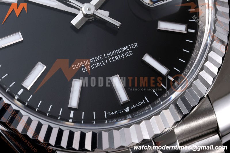 Rolex - Datejust 126234 36mm Jub Flt 904L SS/SS Blk/Stk VF DD3235