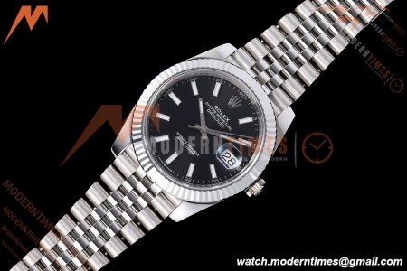 Rolex - Datejust 126334 41mm Jub Flt 904L SS/SS Blk/Stk VF DD3235 | 롤렉스 데이트저스트 41 Ref.126334 41mm, 쥬빌리 브레이슬릿, 플루티드 베젤, 904L 스테인리스 스틸, 블랙 다이얼, 바 인덱스, VF, DD3235 무브먼트
