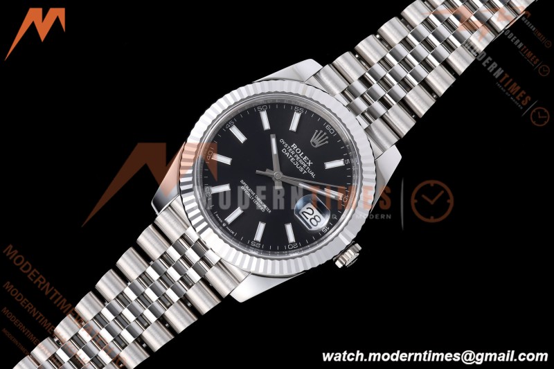 Rolex - Datejust 126334 41mm Jub Flt 904L SS/SS Blk/Stk VF DD3235