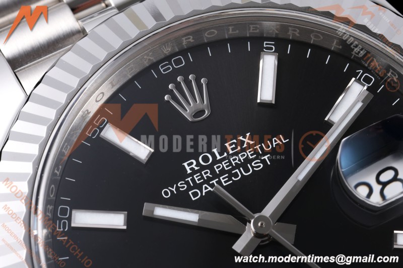 Rolex - Datejust 126334 41mm Jub Flt 904L SS/SS Blk/Stk VF DD3235