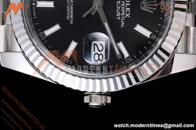 Rolex - Datejust 126334 41mm Jub Flt 904L SS/SS Blk/Stk VF DD3235