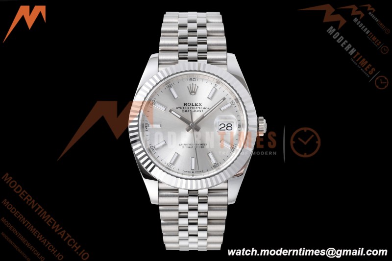 Rolex - Datejust 126334 41mm Jub Flt 904L SS/SS Silv/Stk VF DD3235