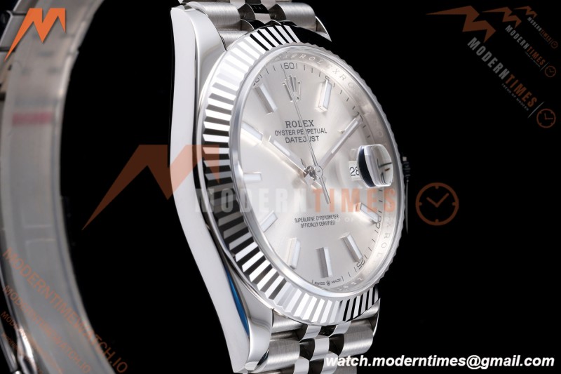 Rolex - Datejust 126334 41mm Jub Flt 904L SS/SS Silv/Stk VF DD3235