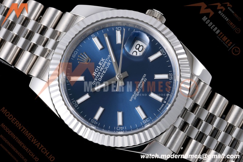 Rolex - Datejust 126334 41mm Jub Flt 904L SS/SS Blue/Stk VF DD3235