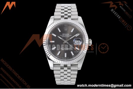 Rolex - Datejust 126334 41mm Jub Flt 904L SS/SS Grey/Stk VF DD3235