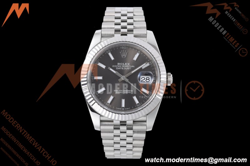 Rolex - Datejust 126334 41mm Jub Flt 904L SS/SS Grey/Stk VF DD3235