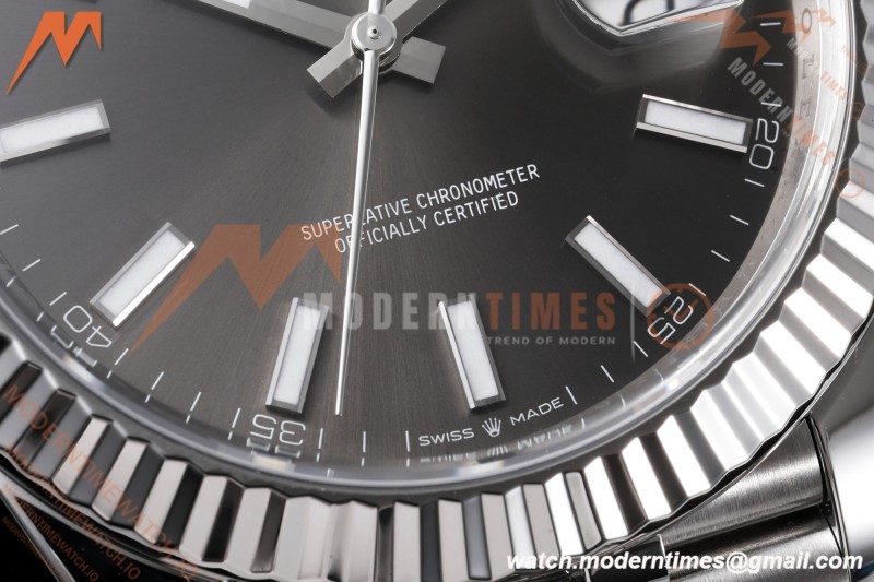 Rolex - Datejust 126334 41mm Jub Flt 904L SS/SS Grey/Stk VF DD3235