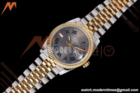 Rolex - Datejust 126233 36mm Jub Flt 904L YG/SS Grey/Rmn Wimbledon Dial QF SH3235