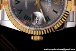 Rolex - Datejust 126233 36mm Jub Flt 904L YG/SS Grey/Rmn Wimbledon Dial QF SH3235