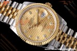 Rolex - Datejust 126233 36mm Jub Flt 904L YG/SS G-Wave/Dia QF SH3235