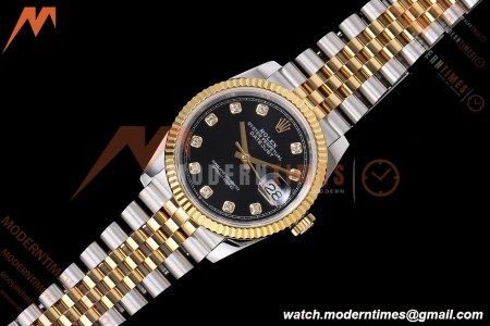 Rolex - Datejust 126233 36mm Jub Flt 904L YG/SS Blk/Dia QF SH3235