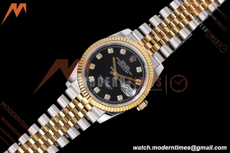 Rolex - Datejust 126233 36mm Jub Flt 904L YG/SS Blk/Dia QF SH3235