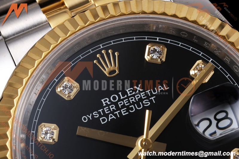 Rolex - Datejust 126233 36mm Jub Flt 904L YG/SS Blk/Dia QF SH3235