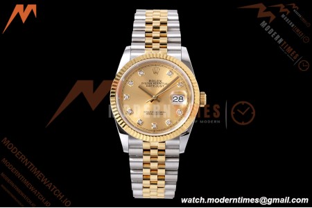 Rolex - Datejust 126233 36mm Jub Flt 904L YG/SS Gold/Dia QF SH3235