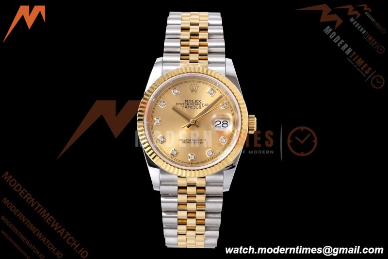 Rolex - Datejust 126233 36mm Jub Flt 904L YG/SS Gold/Dia QF SH3235 | 롤렉스 - 데이저스트 126233 36mm 주빌리 플랫 904L YG/SS 골드/다이아 QF SH3235