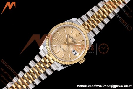 Rolex - Datejust 126233 36mm Jub Flt 904L YG/SS G-Wave/Stk QF SH3235