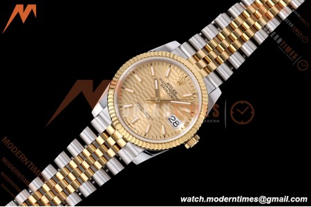 Rolex - Datejust 126233 36mm Jub Flt 904L YG/SS G-Wave/Stk QF SH3235