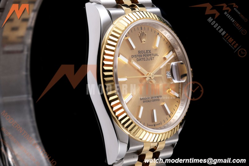 Rolex - Datejust 126233 36mm Jub Flt 904L YG/SS Gold/Stk QF SH3235