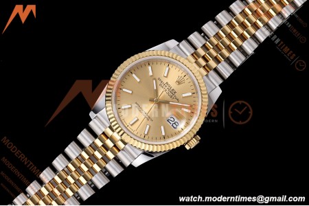 Rolex - Datejust 126233 36mm Jub Flt 904L YG/SS Gold/Stk QF SH3235