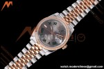 Rolex - Datejust 126231 36mm Jub Flt 904L RG/SS Grey Wimbledon/Roman QF SH3235 | 롤렉스 - 데이저스트 126231 36mm 주빌리 플라이트 904L RG/SS 그레이 윔블던/로마 숫자 QF SH3235