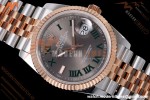 Rolex - Datejust 126231 36mm Jub Flt 904L RG/SS Grey Wimbledon/Roman QF SH3235 | 롤렉스 - 데이저스트 126231 36mm 주빌리 플라이트 904L RG/SS 그레이 윔블던/로마 숫자 QF SH3235