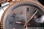 Rolex - Datejust 126231 36mm Jub Flt 904L RG/SS Grey Wimbledon/Roman QF SH3235 | 롤렉스 - 데이저스트 126231 36mm 주빌리 플라이트 904L RG/SS 그레이 윔블던/로마 숫자 QF SH3235