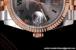 Rolex - Datejust 126231 36mm Jub Flt 904L RG/SS Grey Wimbledon/Roman QF SH3235 | 롤렉스 - 데이저스트 126231 36mm 주빌리 플라이트 904L RG/SS 그레이 윔블던/로마 숫자 QF SH3235