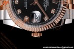 Rolex - Datejust 126231 36mm Jub Flt 904L RG/SS Blk/Dia QF SH3235