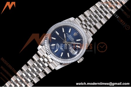 Rolex - Datejust 126234 36mm Jub Flt 904L SS/SS Blu/Stk QF SH3235