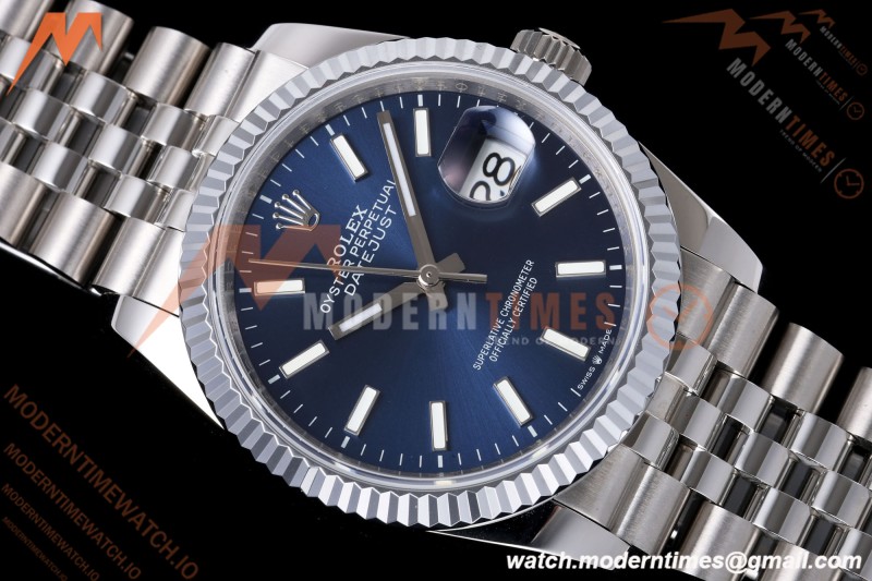 Rolex - Datejust 126234 36mm Jub Flt 904L SS/SS Blu/Stk QF SH3235