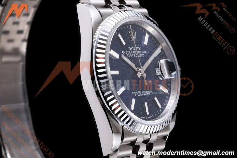 Rolex - Datejust 126234 36mm Jub Flt 904L SS/SS F-Blu/Stk QF SH3235