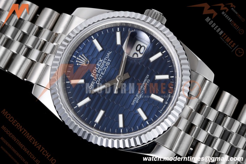 Rolex - Datejust 126234 36mm Jub Flt 904L SS/SS F-Blu/Stk QF SH3235