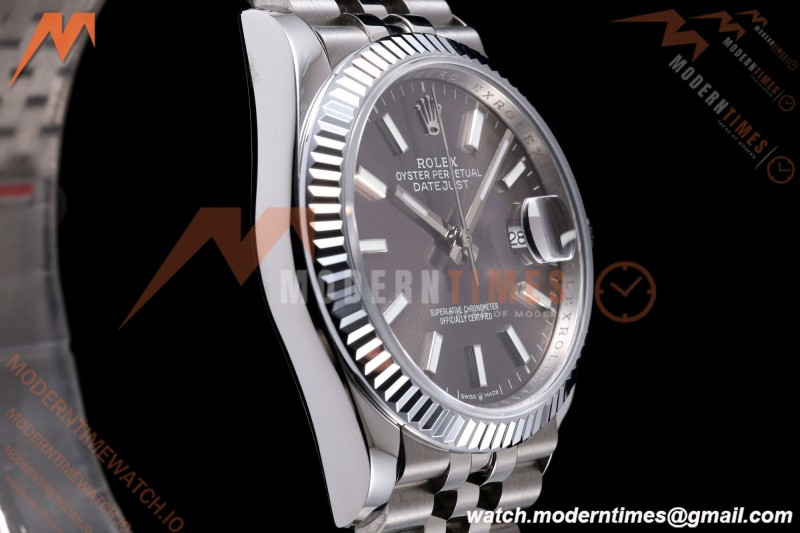 Rolex - Datejust 126234 36mm Jub Flt 904L SS/SS Grey/Stk QF SH3235