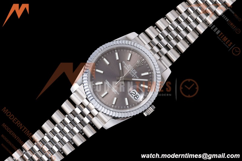 Rolex - Datejust 126234 36mm Jub Flt 904L SS/SS Grey/Stk QF SH3235