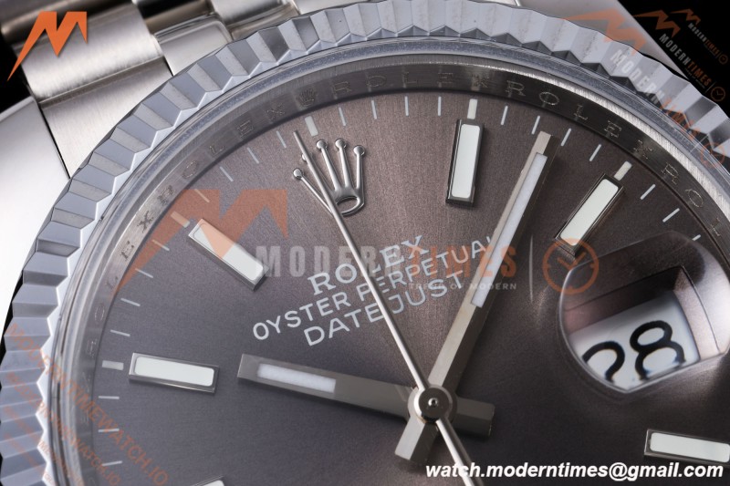Rolex - Datejust 126234 36mm Jub Flt 904L SS/SS Grey/Stk QF SH3235