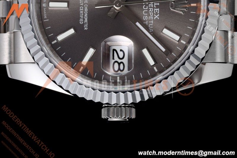 Rolex - Datejust 126234 36mm Jub Flt 904L SS/SS Grey/Stk QF SH3235