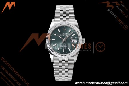 Rolex - Datejust 126234 36mm Jub Flt 904L SS/SS Green/Stk QF SH3235