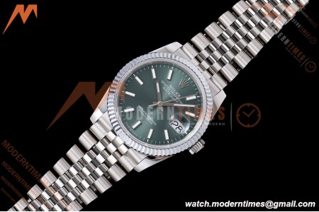 Rolex - Datejust 126234 36mm Jub Flt 904L SS/SS Green/Stk QF SH3235 | 롤렉스 - 데이저스트 126234 36mm 주빌리 플라이트 904L SS/SS 그린/스트라이프 QF SH3235