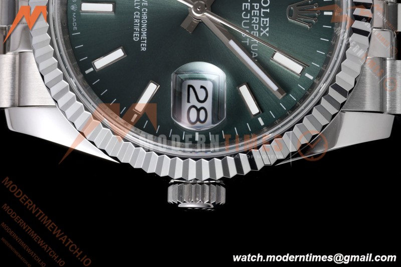 Rolex - Datejust 126234 36mm Jub Flt 904L SS/SS Green/Stk QF SH3235 | 롤렉스 - 데이저스트 126234 36mm 주빌리 플라이트 904L SS/SS 그린/스트라이프 QF SH3235