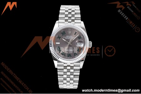 Rolex - Datejust 126234 36mm Wimbledon Jub Flt 904L SS/SS Grey/Rmn QF SH3235 | 롤렉스 - 데이저스트 126234 36mm 윔블던 주빌리 플라이트 904L SS/SS 그레이/로마 숫자 QF SH3235
