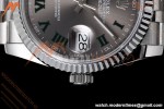Rolex - Datejust 126234 36mm Wimbledon Jub Flt 904L SS/SS Grey/Rmn QF SH3235