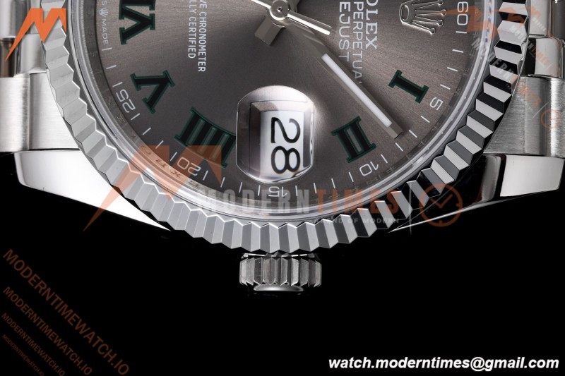 Rolex - Datejust 126234 36mm Wimbledon Jub Flt 904L SS/SS Grey/Rmn QF SH3235